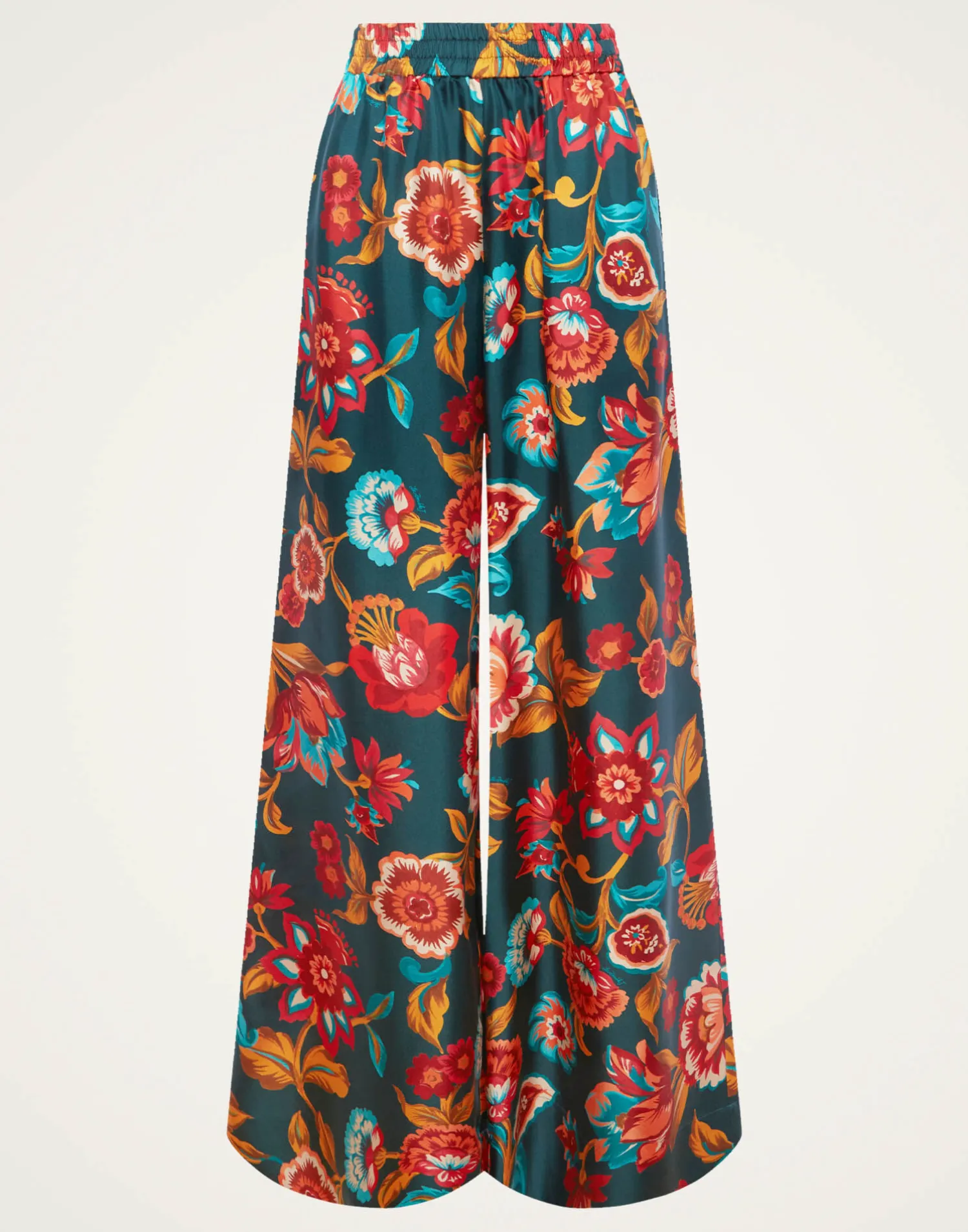 La DoubleJ Pantaloni E Shorts<Palazzo PantsHottie Emerald in Silk Twill