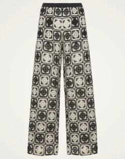 La DoubleJ Pantaloni E Shorts<Palazzo PantsMini Tiles Black in Macramé