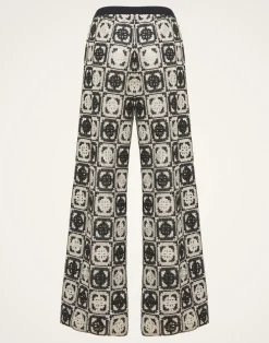 La DoubleJ Pantaloni E Shorts<Palazzo PantsMini Tiles Black in Macramé