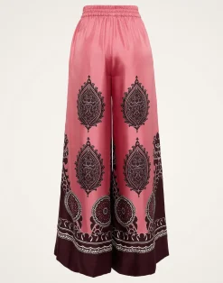 La DoubleJ Party Dressing<Palazzo PantsOltrarno Plac&eacute;e Pink in Silk Twill