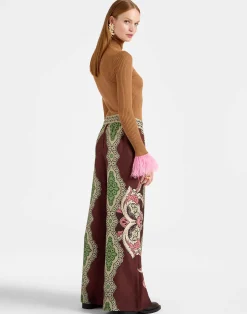 La DoubleJ Pantaloni E Shorts<Palazzo PantsPortal Placée Brown in Silk Twill