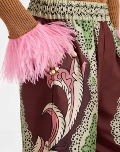 La DoubleJ Pantaloni E Shorts<Palazzo PantsPortal Placée Brown in Silk Twill