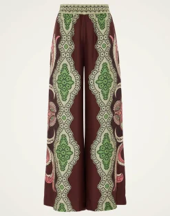 La DoubleJ Pantaloni E Shorts<Palazzo PantsPortal Placée Brown in Silk Twill