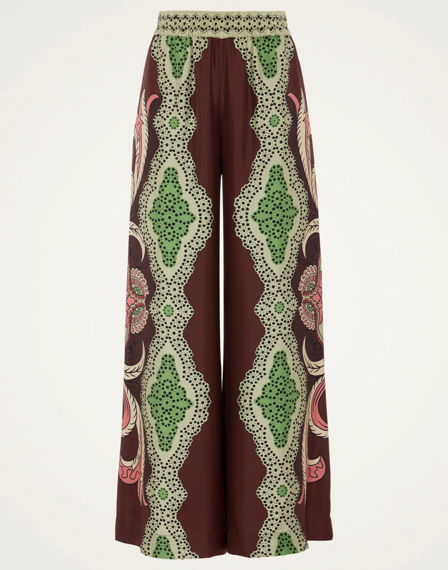 La DoubleJ Pantaloni E Shorts<Palazzo PantsPortal Placée Brown in Silk Twill