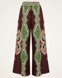 La DoubleJ Pantaloni E Shorts<Palazzo PantsPortal Placée Brown in Silk Twill