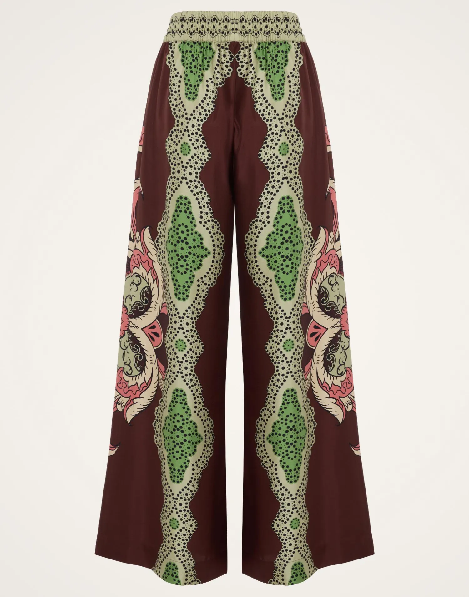 La DoubleJ Pantaloni E Shorts<Palazzo PantsPortal Placée Brown in Silk Twill