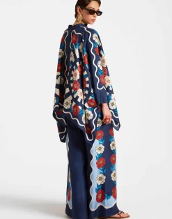 La DoubleJ Pantaloni E Shorts<Palazzo PantsWhitsun Plac&eacute;e Blue in Silk Twill