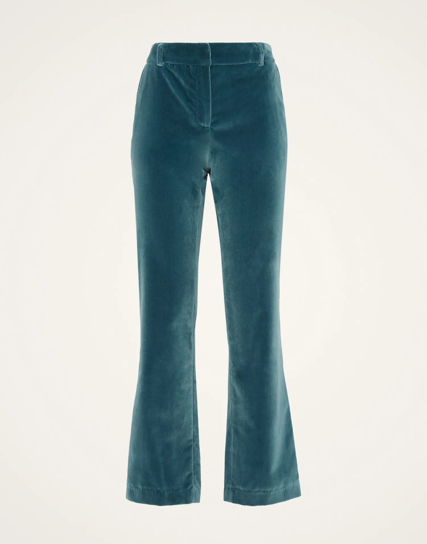 La DoubleJ Pantaloni E Shorts<24/7 PantsLight Blue in Velvet With Feathers