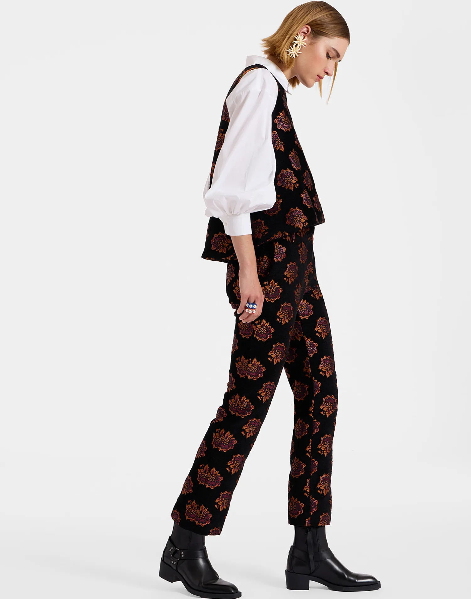 La DoubleJ Pantaloni E Shorts<24/7 PantsRosette Black in Jacquard