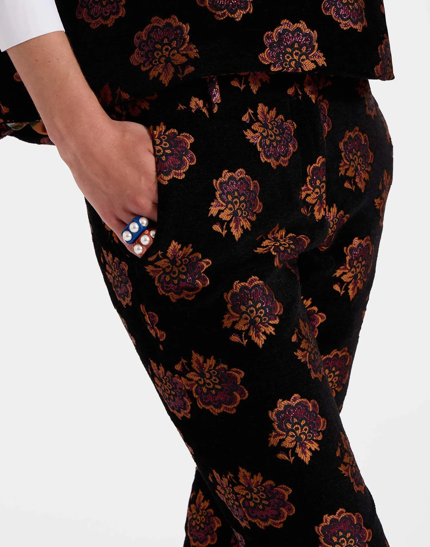La DoubleJ Pantaloni E Shorts<24/7 PantsRosette Black in Jacquard