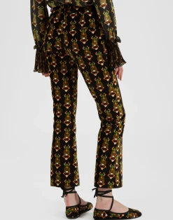 La DoubleJ Pantaloni E Shorts<24/7 PantsScarab Black in Cotton Velvet
