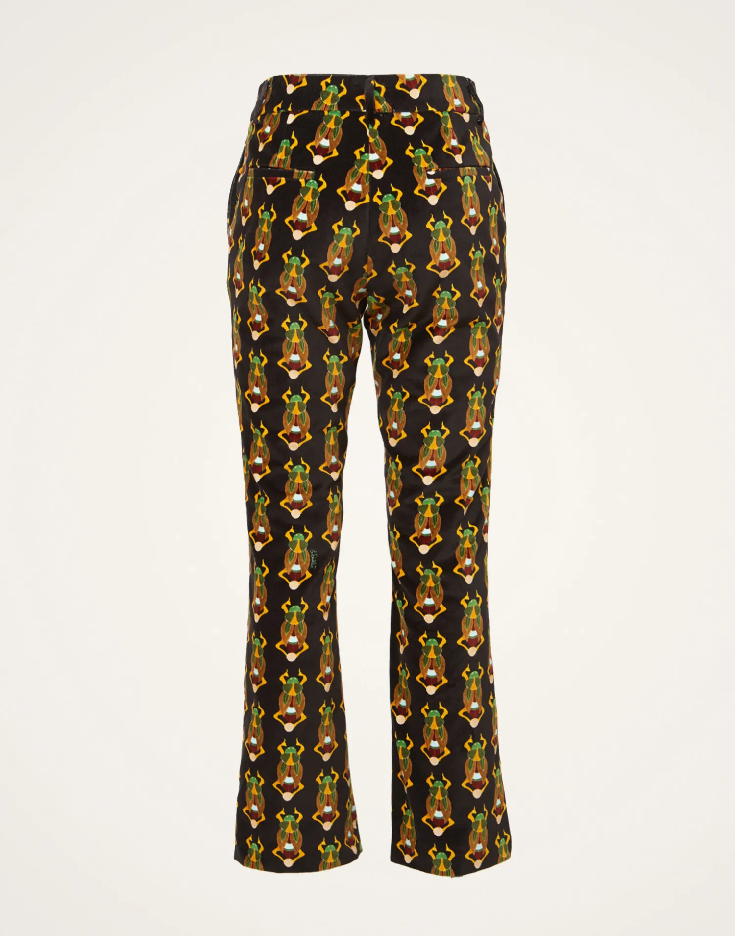 La DoubleJ Pantaloni E Shorts<24/7 PantsScarab Black in Cotton Velvet