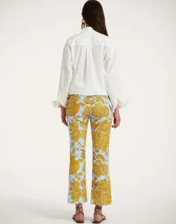 La DoubleJ Pantaloni E Shorts<24/7 PantsTangle Light Blue in Shot Cotton