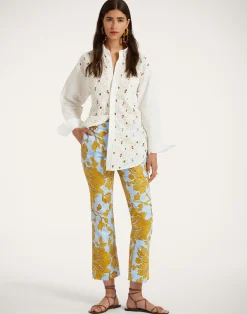 La DoubleJ Pantaloni E Shorts<24/7 PantsTangle Light Blue in Shot Cotton