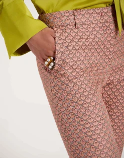 La DoubleJ Party Dressing<24/7 PantsTulip Pale Pink in Jacquard