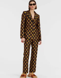 La DoubleJ Pantaloni E Shorts<24/7 PantsWinter Sun Black in Jacquard