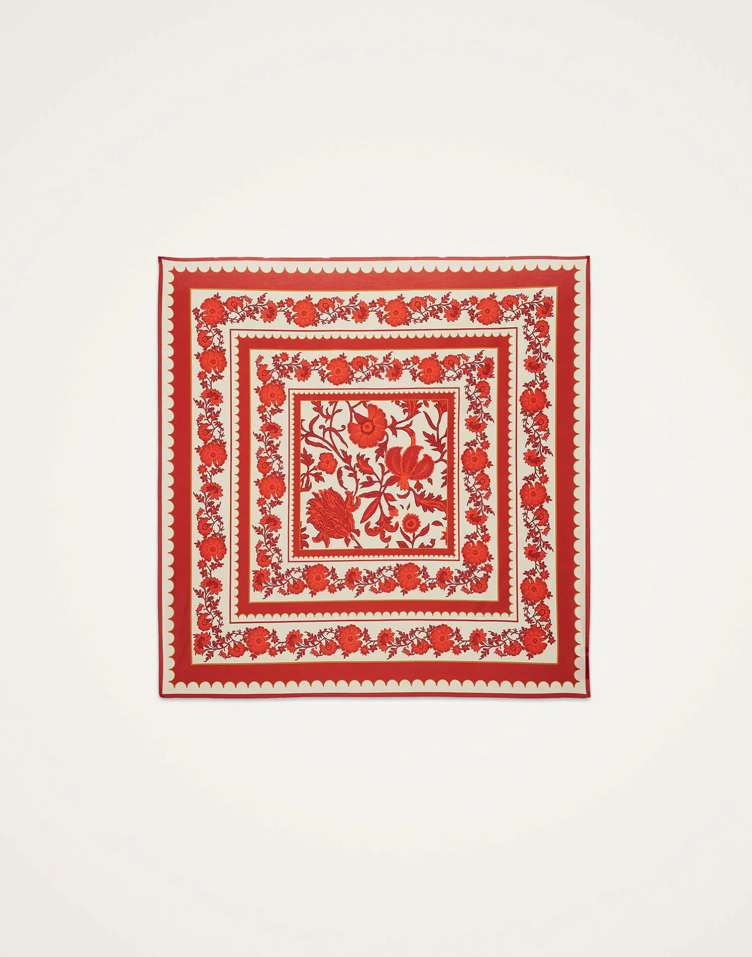 La DoubleJ Moda Mare<PareoDragonflower Placée Red in Silk Voile