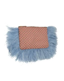 La DoubleJ Borse E Pochettes|Accessories<Party PochetteTulip Pale Pink in Jacquard With Feathers