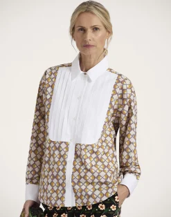 La DoubleJ Camicie E Top<Peggy ShirtHalf-Light Micro Cream in Poplin Cotton