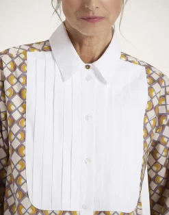 La DoubleJ Camicie E Top<Peggy ShirtHalf-Light Micro Cream in Poplin Cotton