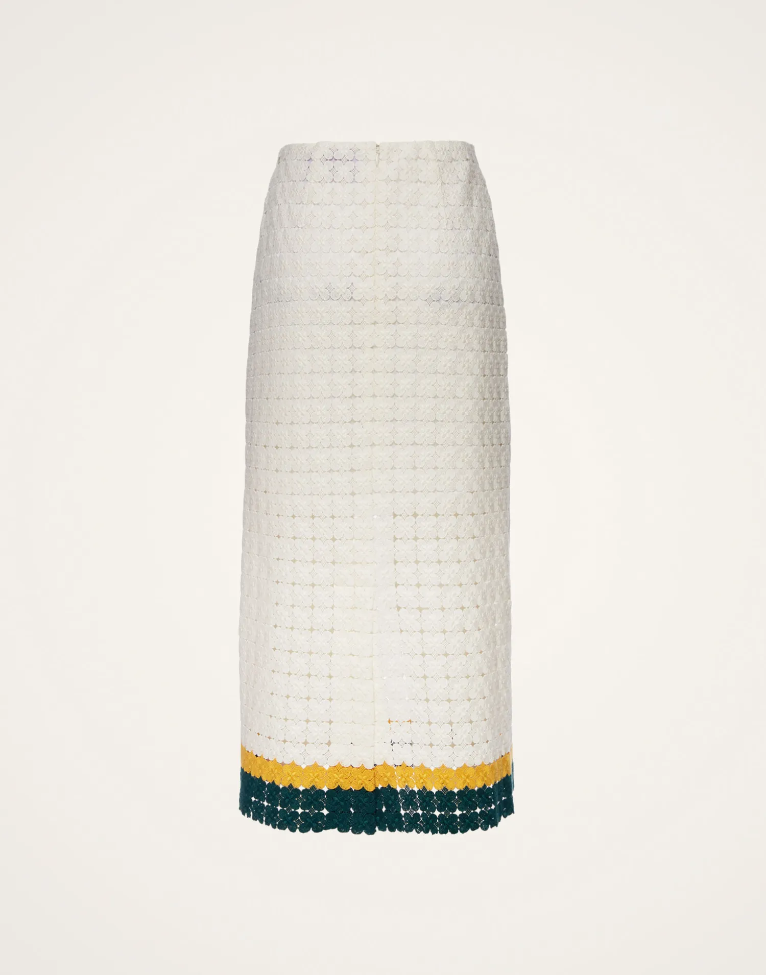 La DoubleJ Gonne<Pencil SkirtClover White in Embroidered Cotton