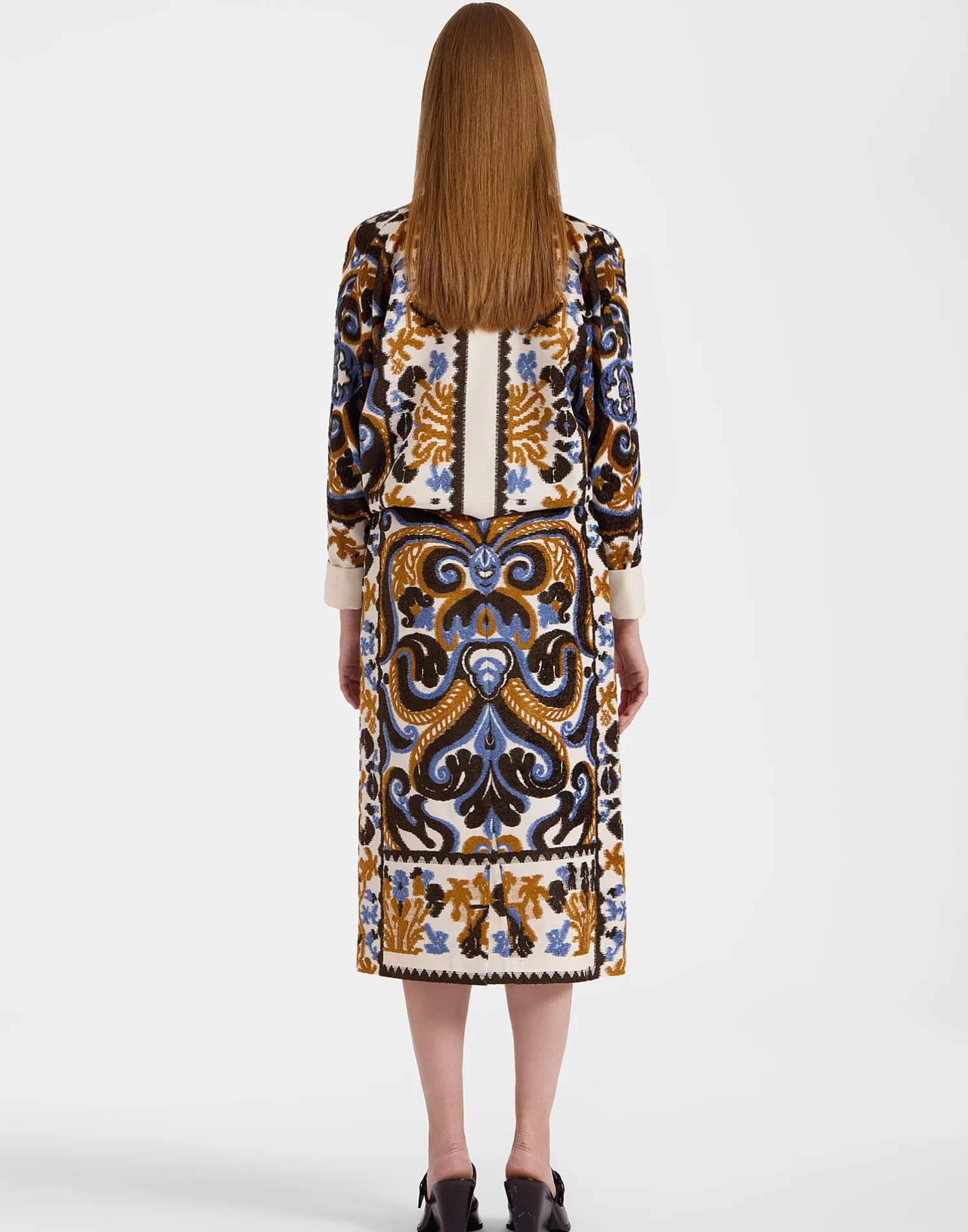 La DoubleJ Party Dressing<Pencil SkirtCorsini Cream in Jacquard