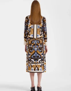 La DoubleJ Gonne<Pencil SkirtCorsini Cream in Jacquard