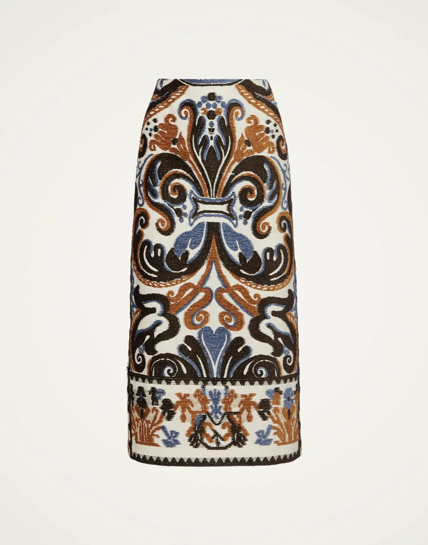 La DoubleJ Gonne<Pencil SkirtCorsini Cream in Jacquard