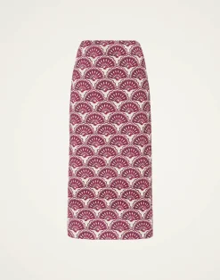 La DoubleJ Gonne<Pencil SkirtFans Purple in Shot Cotton