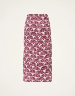 La DoubleJ Gonne<Pencil SkirtFans Purple in Shot Cotton