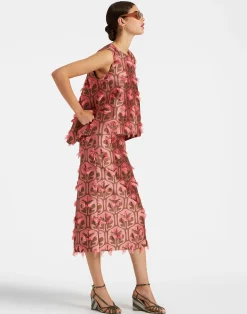 La DoubleJ Gonne<Pencil SkirtGrove Kaki/Pink in Jacquard