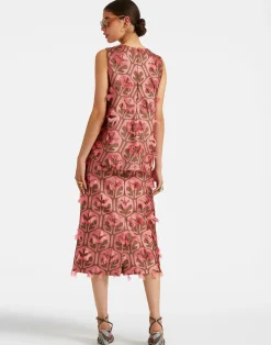 La DoubleJ Gonne<Pencil SkirtGrove Kaki/Pink in Jacquard
