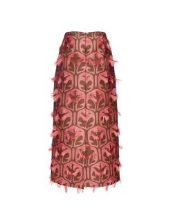 La DoubleJ Gonne<Pencil SkirtGrove Kaki/Pink in Jacquard