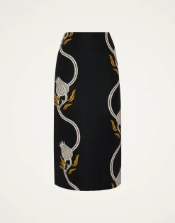 La DoubleJ Gonne<Pencil SkirtMelograno Black & White in Cady Wool