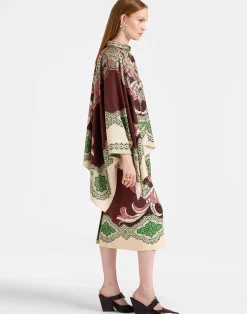La DoubleJ Party Dressing<Pencil SkirtPortal Plac&eacute;e Brown in Envers Satin