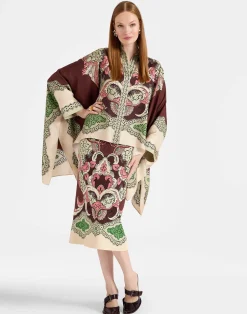 La DoubleJ Party Dressing<Pencil SkirtPortal Plac&eacute;e Brown in Envers Satin