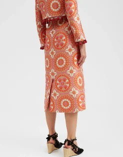La DoubleJ Gonne<Pencil SkirtSun Orange in Jacquard