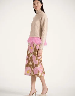 La DoubleJ Gonne<Pencil SkirtSylph Khaki in Cady Wool