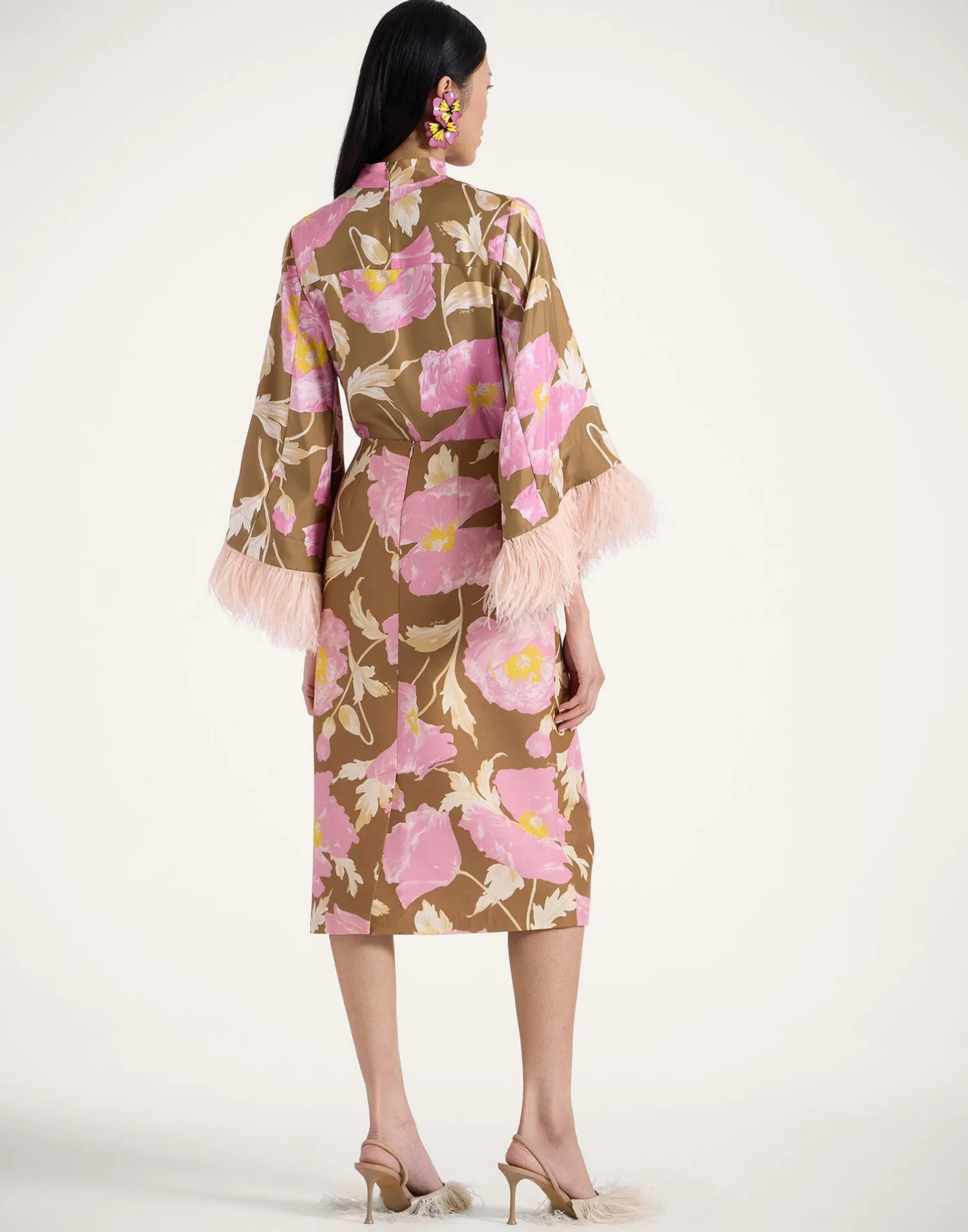 La DoubleJ Party Dressing<Pencil SkirtSylph Khaki in Cady Wool