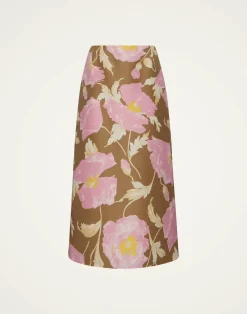 La DoubleJ Party Dressing<Pencil SkirtSylph Khaki in Cady Wool