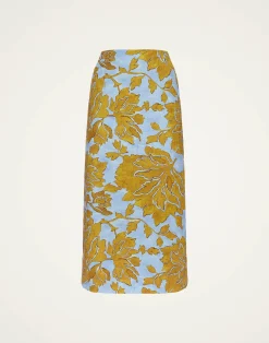 La DoubleJ Gonne<Pencil SkirtTangle Light Blue in Shot Cotton