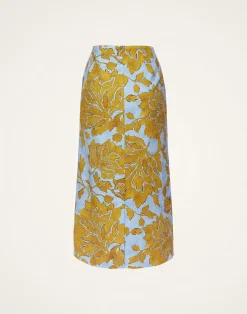 La DoubleJ Gonne<Pencil SkirtTangle Light Blue in Shot Cotton