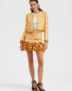 La DoubleJ Gonne<Pincho Mini SkirtFans Gold in Jacquard