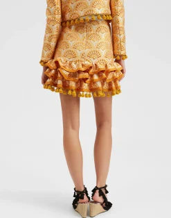 La DoubleJ Gonne<Pincho Mini SkirtFans Gold in Jacquard