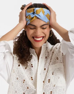 La DoubleJ Accessori Per Capelli|Accessories<Pinup HeadbandTangle Light Blue in Twill