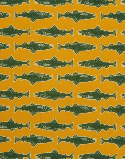 La DoubleJ Runner E Tovagliette|Tessili<Placemat Set Of 2Como Fish Yellow in Linen