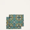La DoubleJ Runner E Tovagliette|Tessili<Placemat Set Of 2Confetti Blu in Linen