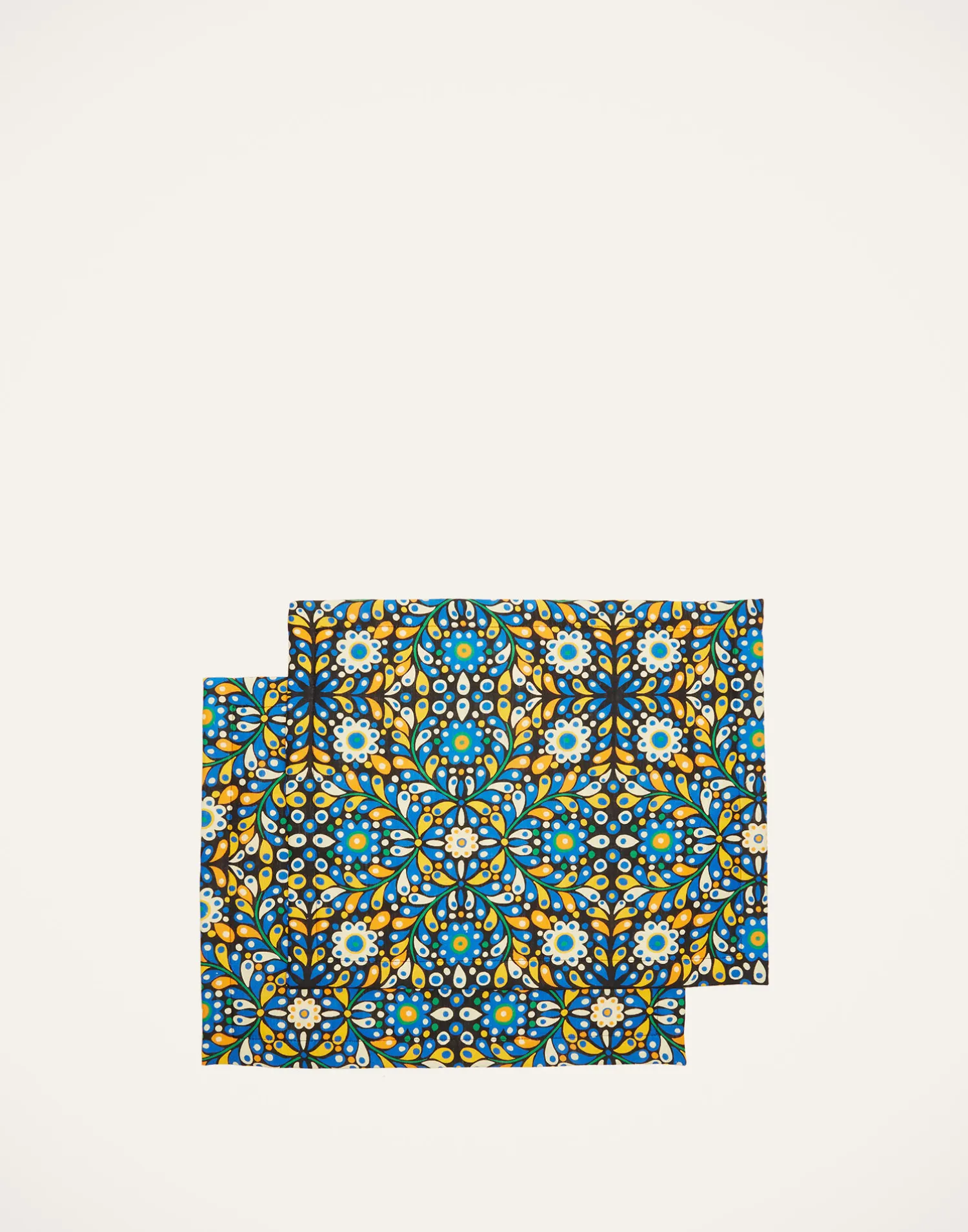 La DoubleJ Runner E Tovagliette|Tessili<Placemat Set Of 2Confetti Blu in Linen