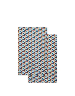 La DoubleJ Runner E Tovagliette|Tessili<Placemat Set Of 2Cubi Blu in Linen