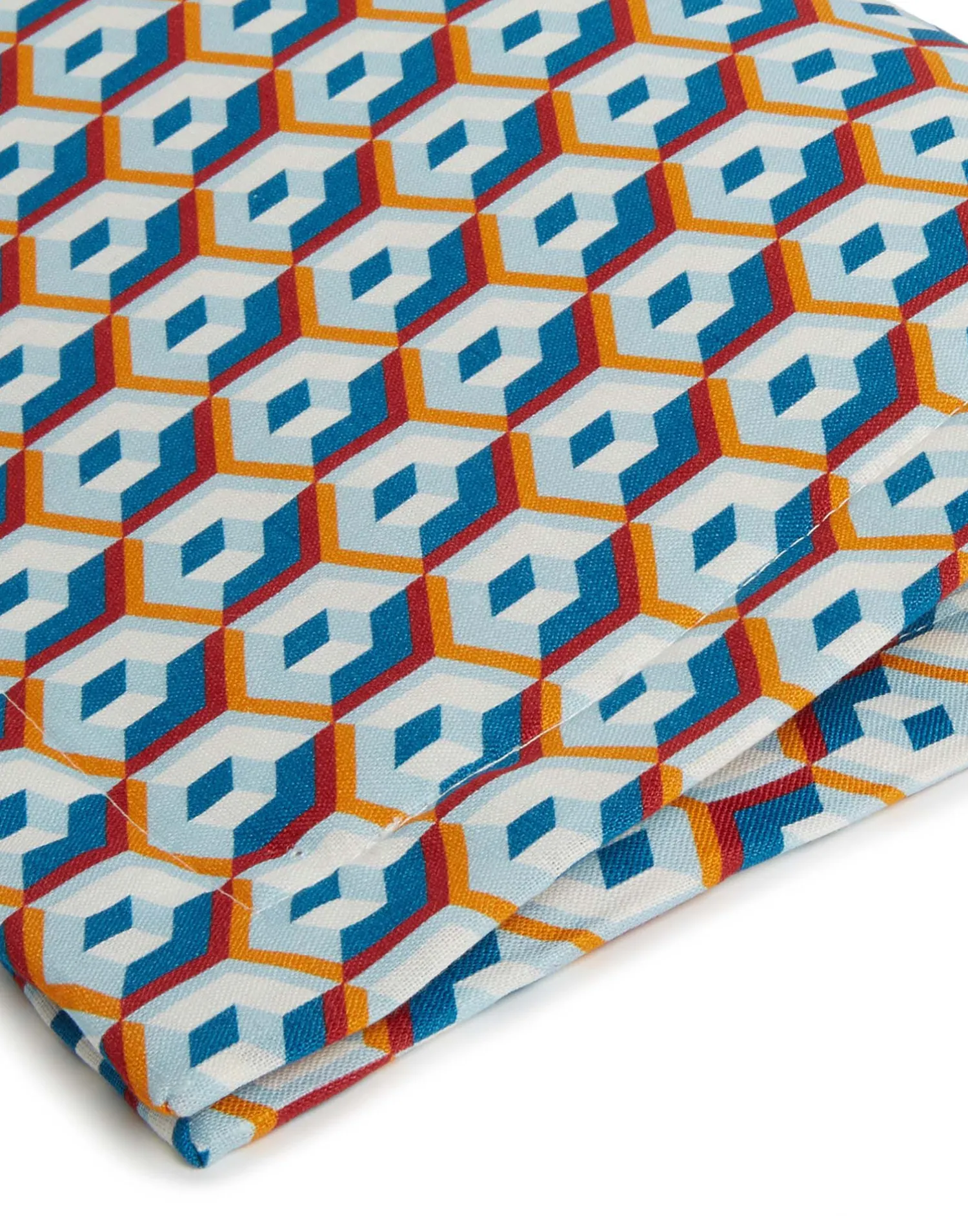 La DoubleJ Runner E Tovagliette|Tessili<Placemat Set Of 2Cubi Blu in Linen